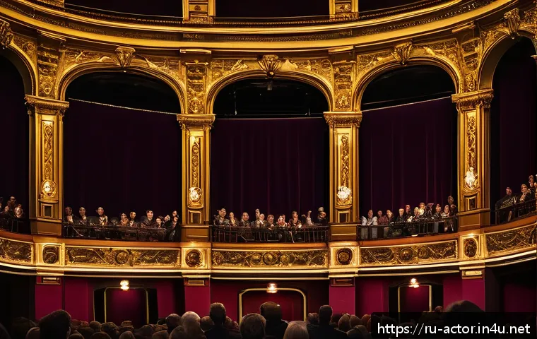 연극배우와 관객과의 소통 - A richly detailed theater scene capturing the electric connection between actors and audience: focus...